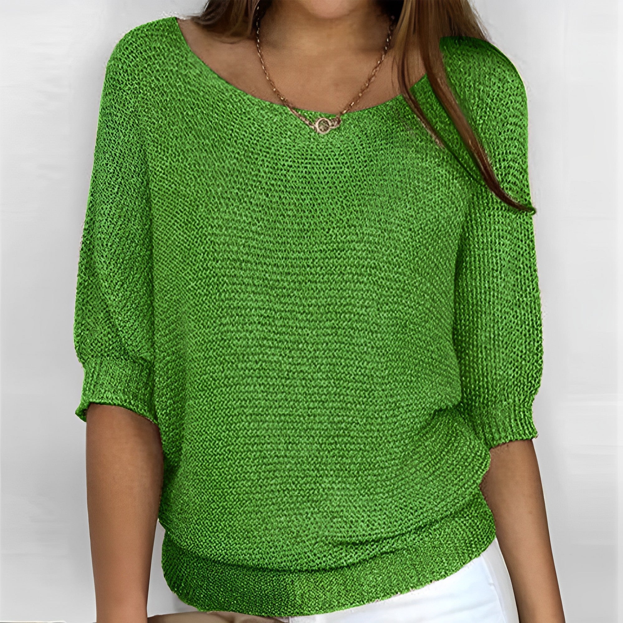 Leonie - Moderner Pullover mit Rundhalsausschnitt