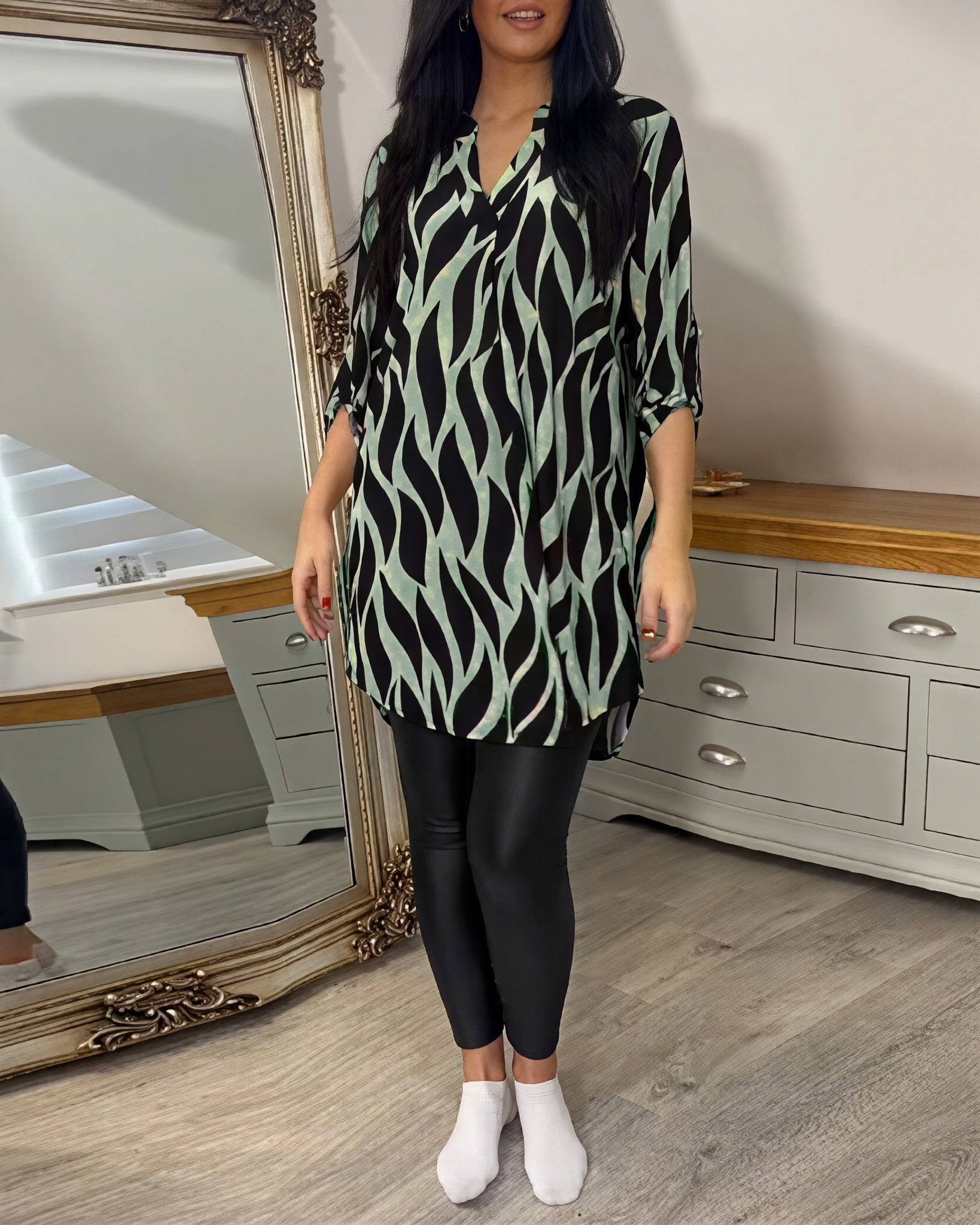 Eleanor - Damenbluse mit Muster