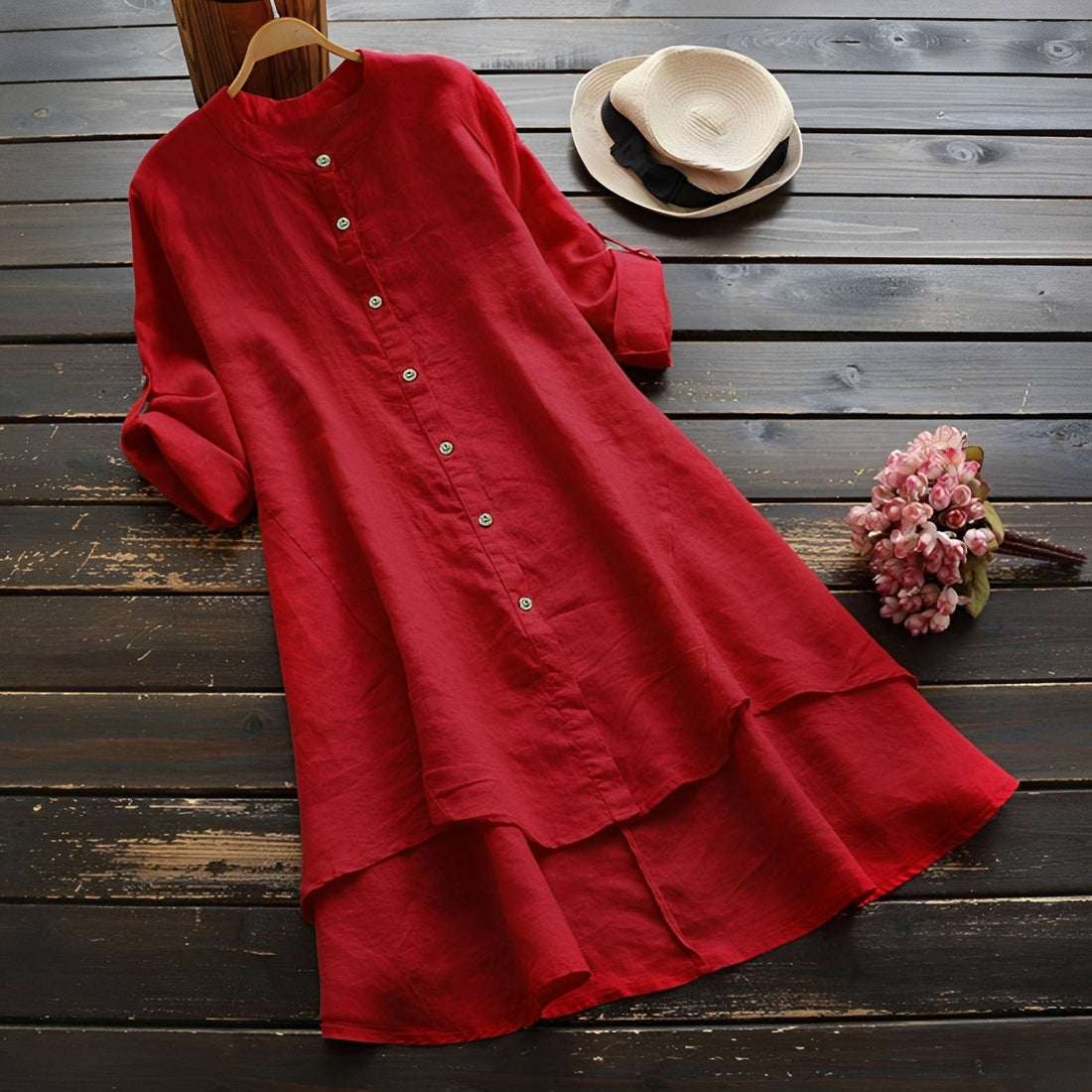 Mildred - Elegantes Kleid mit Knöpfen