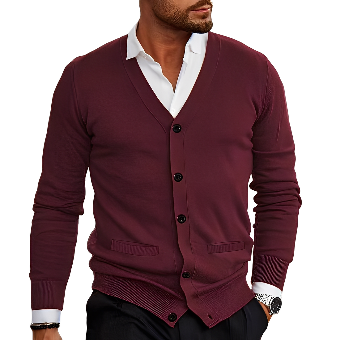 Holden - Bequeme und warme Knopfjacke