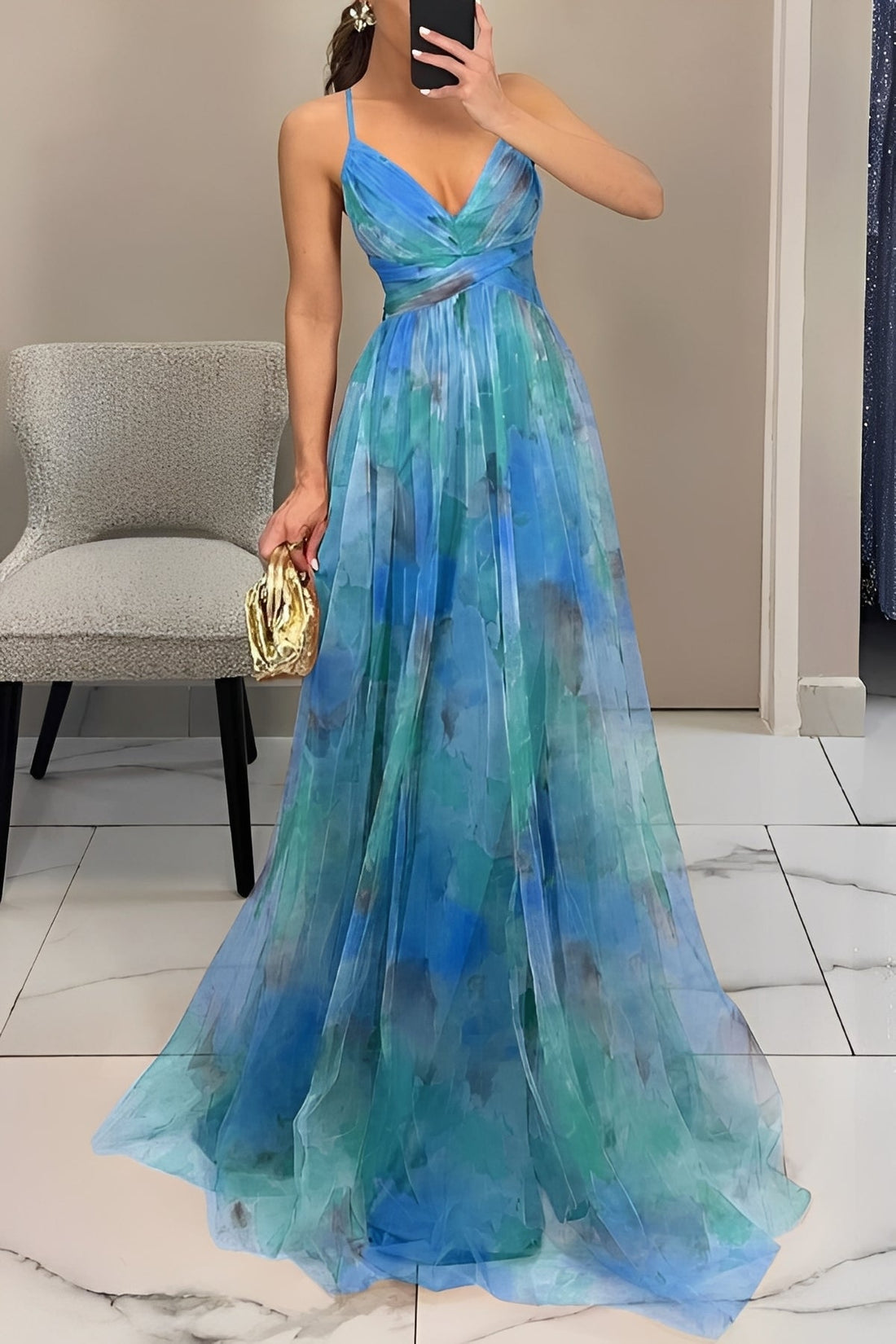 Davina - Elegantes A-Linien Maxikleid