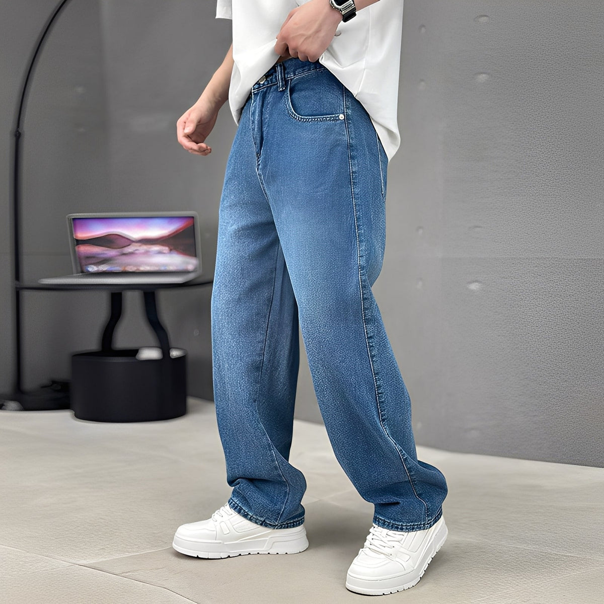 Wendell - Moderne Hose mit weitem Bein