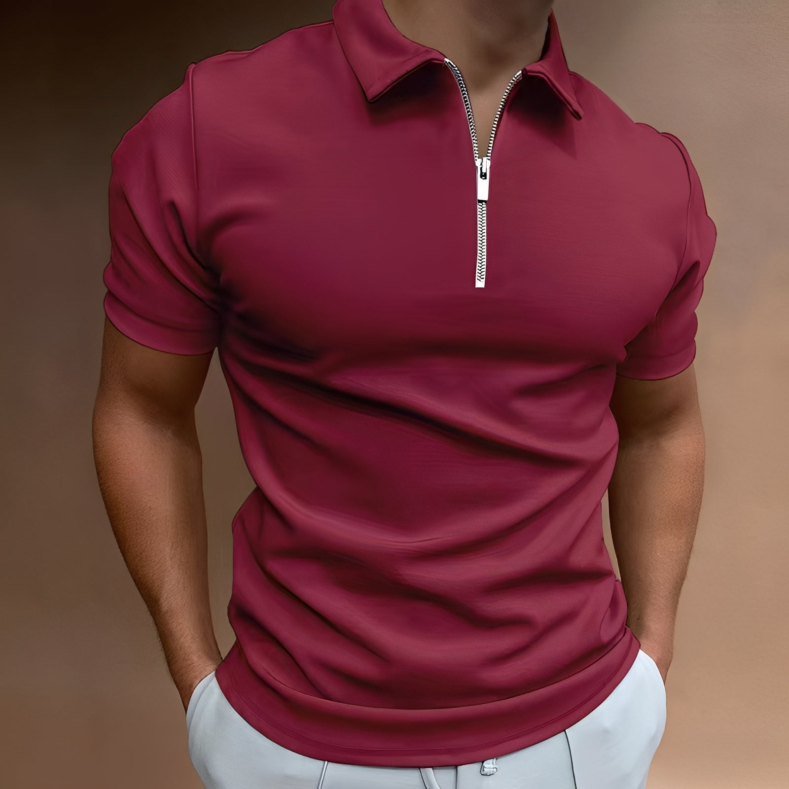Carlos - Elegantes Polohemd mit Reißverschluss für Herren