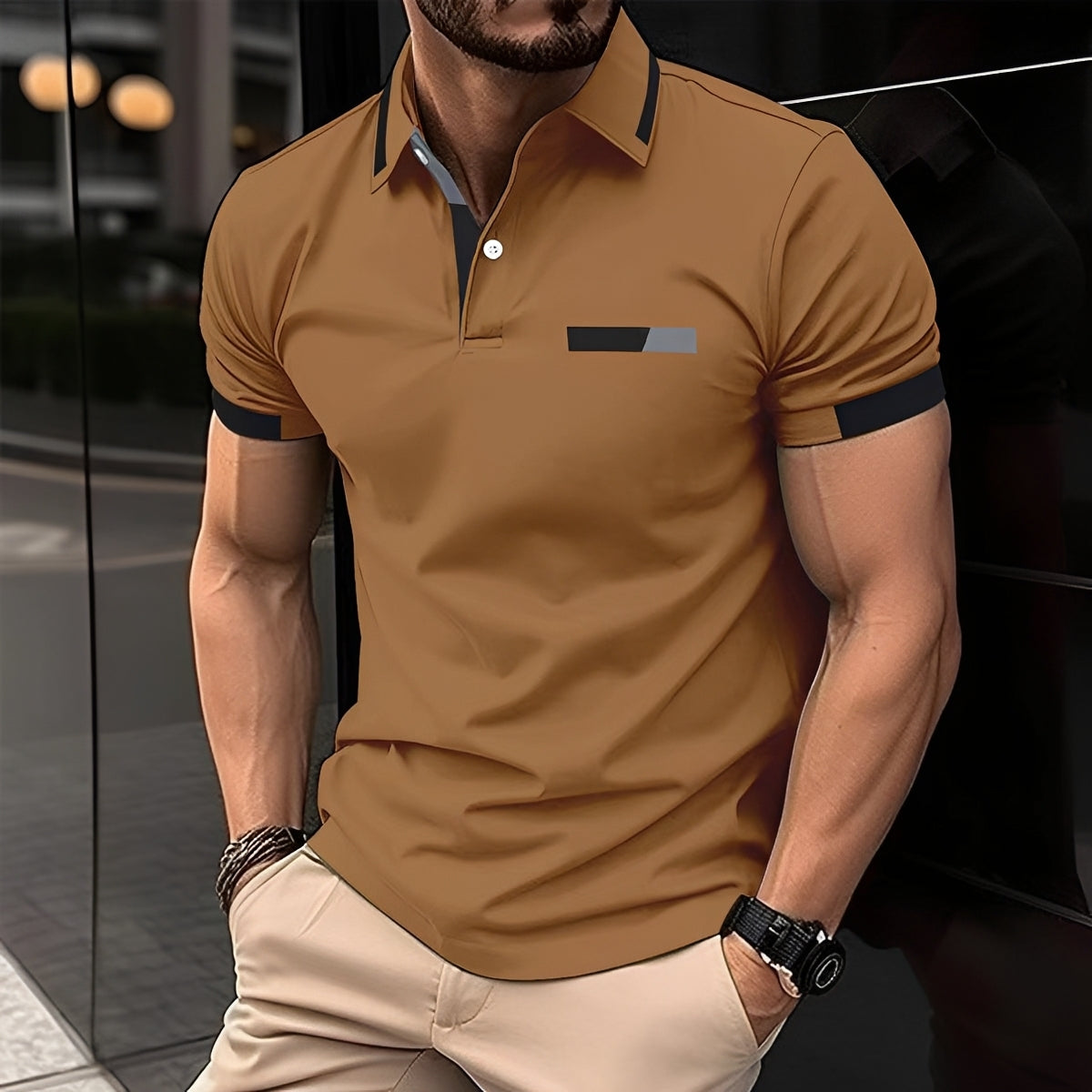 Julian - Elegantes, sportliches Polohemd mit Reverskragen für Herren