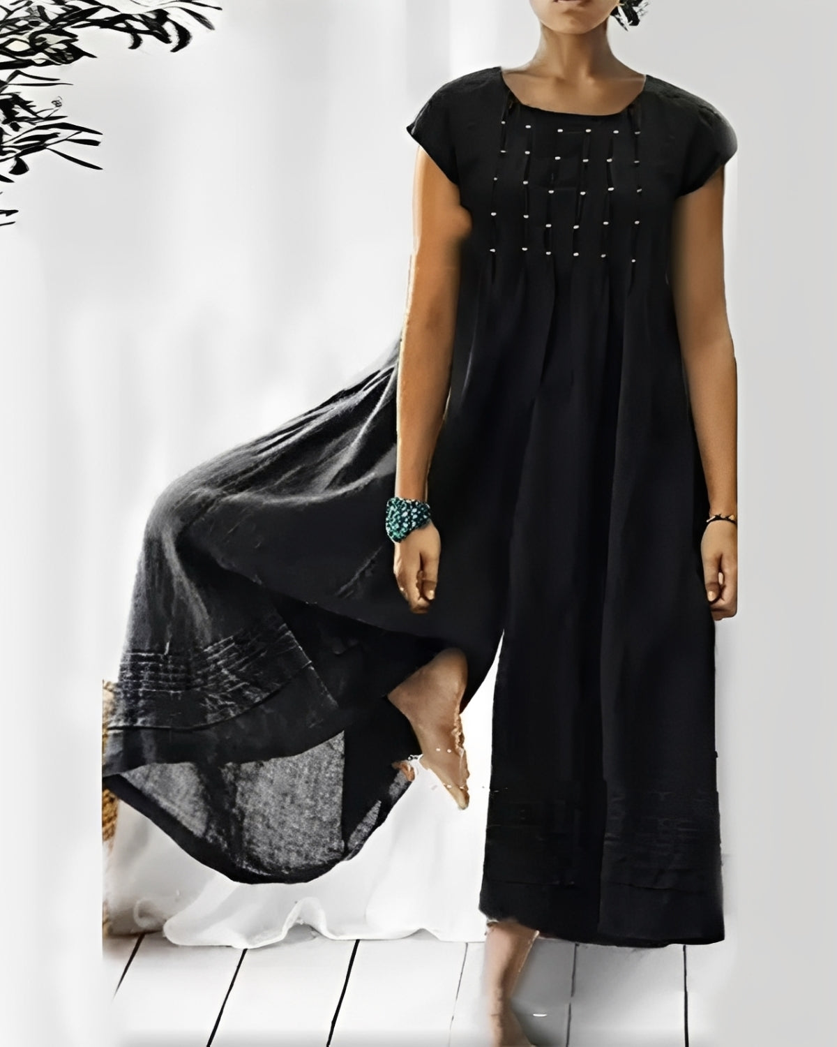 Claudia - Stilvoller Jumpsuit mit kurzen Ärmeln für Damen