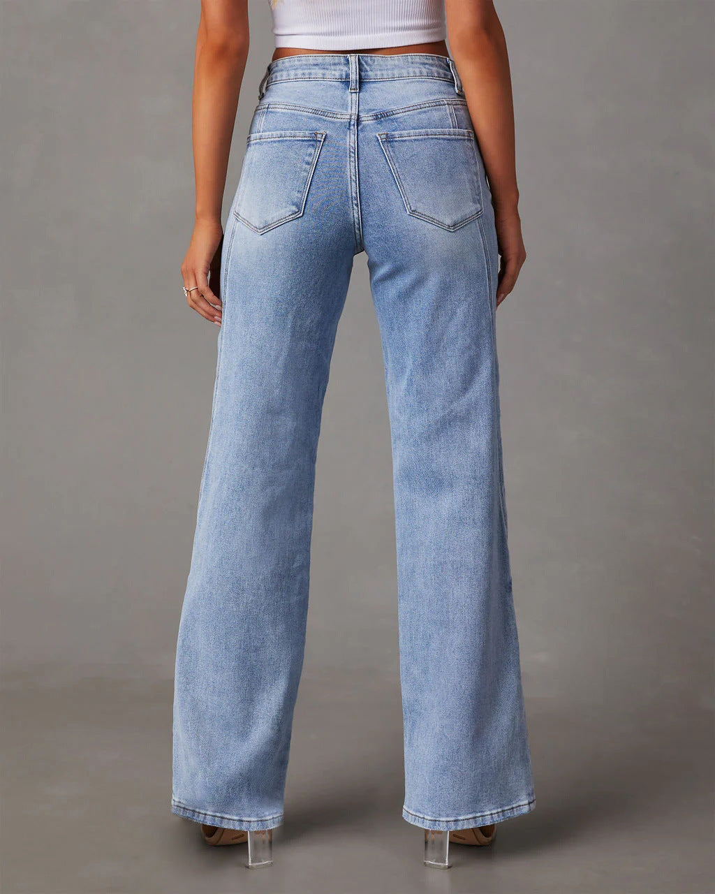 Rhian - Modische, lässig weit geschnittene Denim-Hose