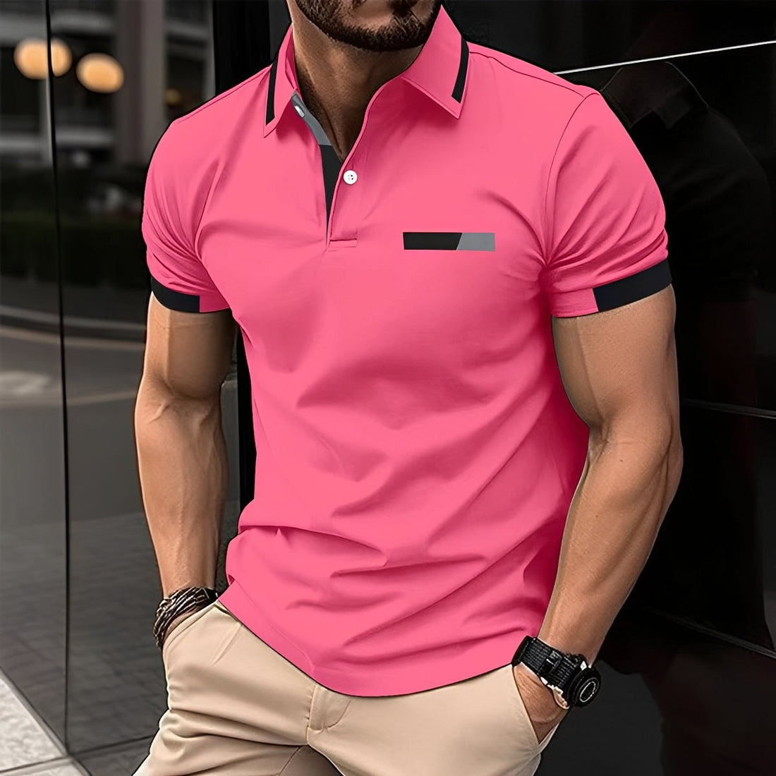 Julian - Elegantes, sportliches Polohemd mit Reverskragen für Herren