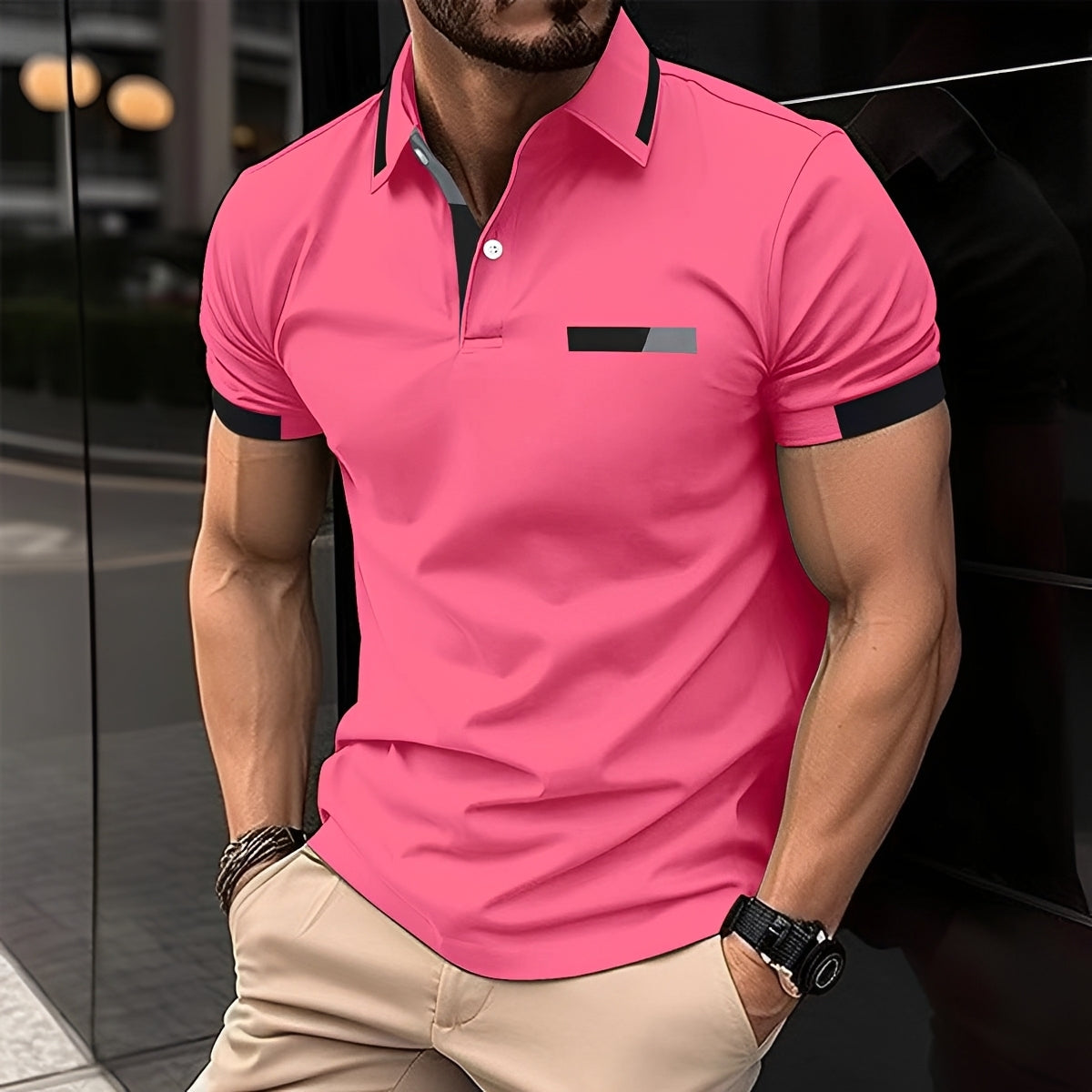 Julian - Elegantes, sportliches Polohemd mit Reverskragen für Herren