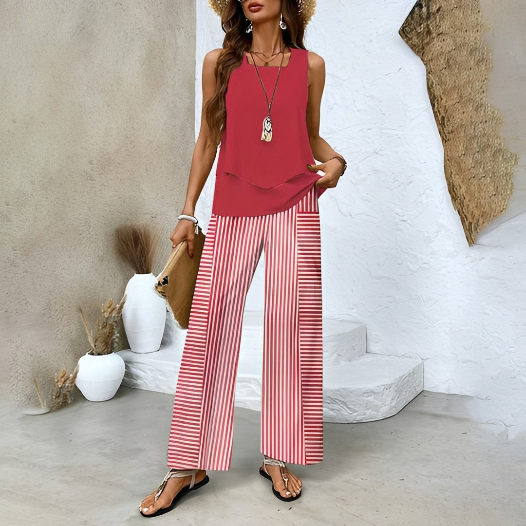 Elma - Stilvolles Sommer-Zweiteiler-Set für Frauen