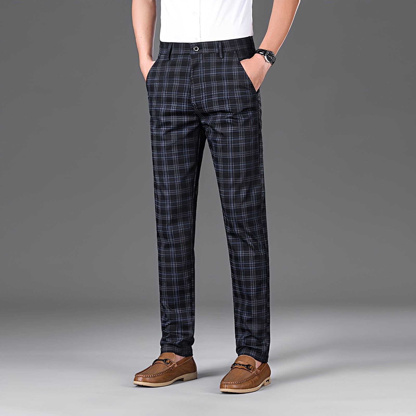 Myers - Komfortable Karierte Hose