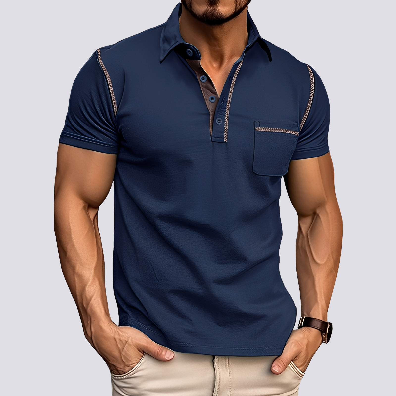 Stefan - Elegantes, luftdurchlässiges Herren-Poloshirt