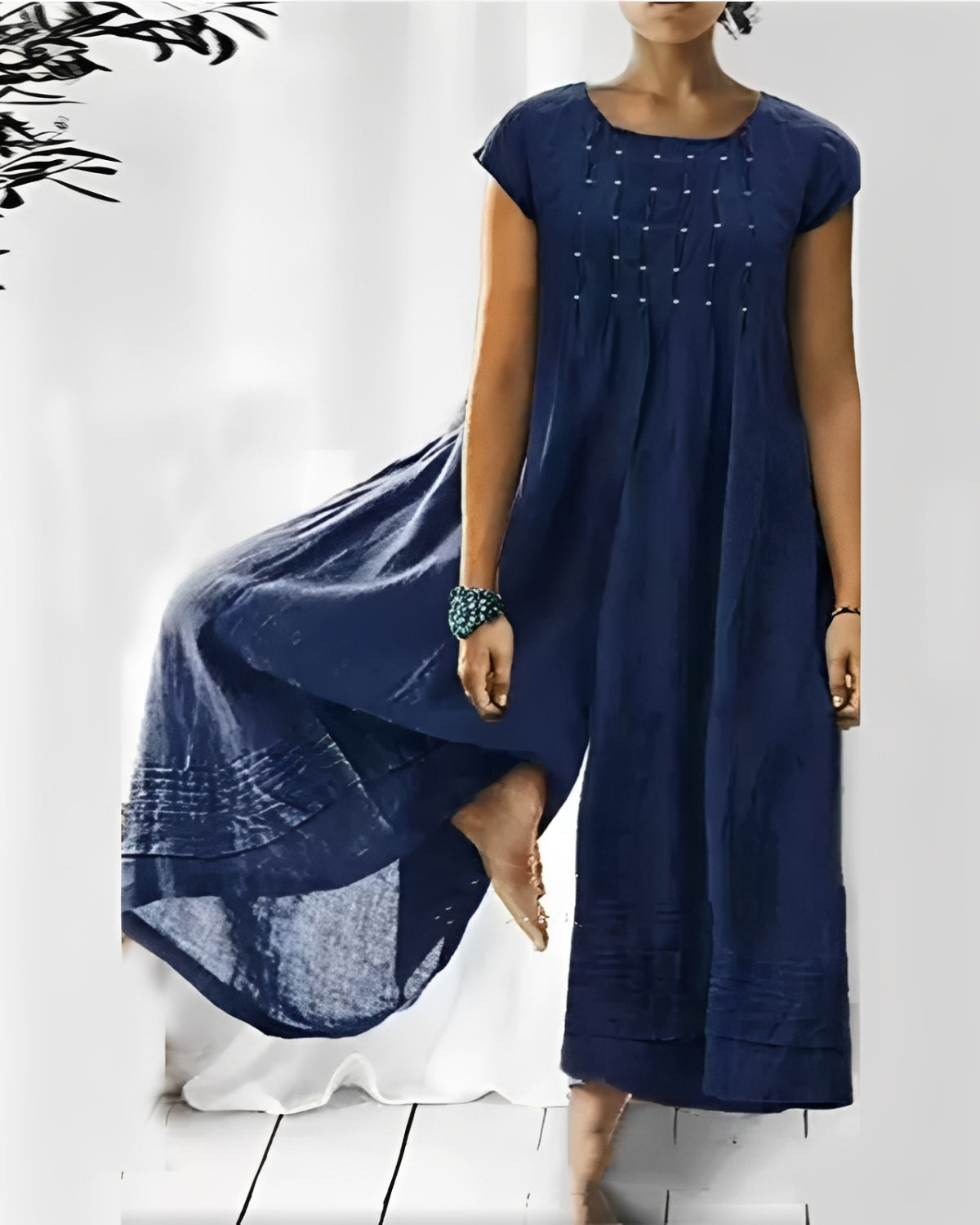 Claudia - Stilvoller Jumpsuit mit kurzen Ärmeln für Damen