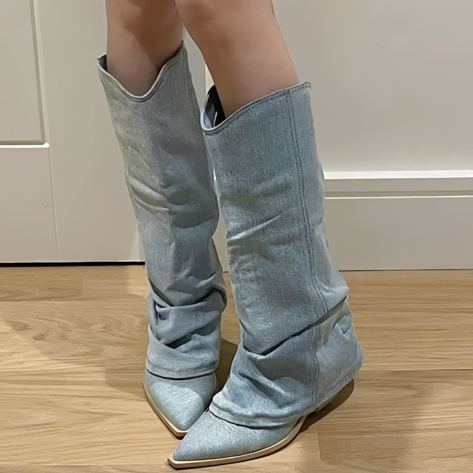 Josie - Modische Jeans-Kniestiefel für Damen