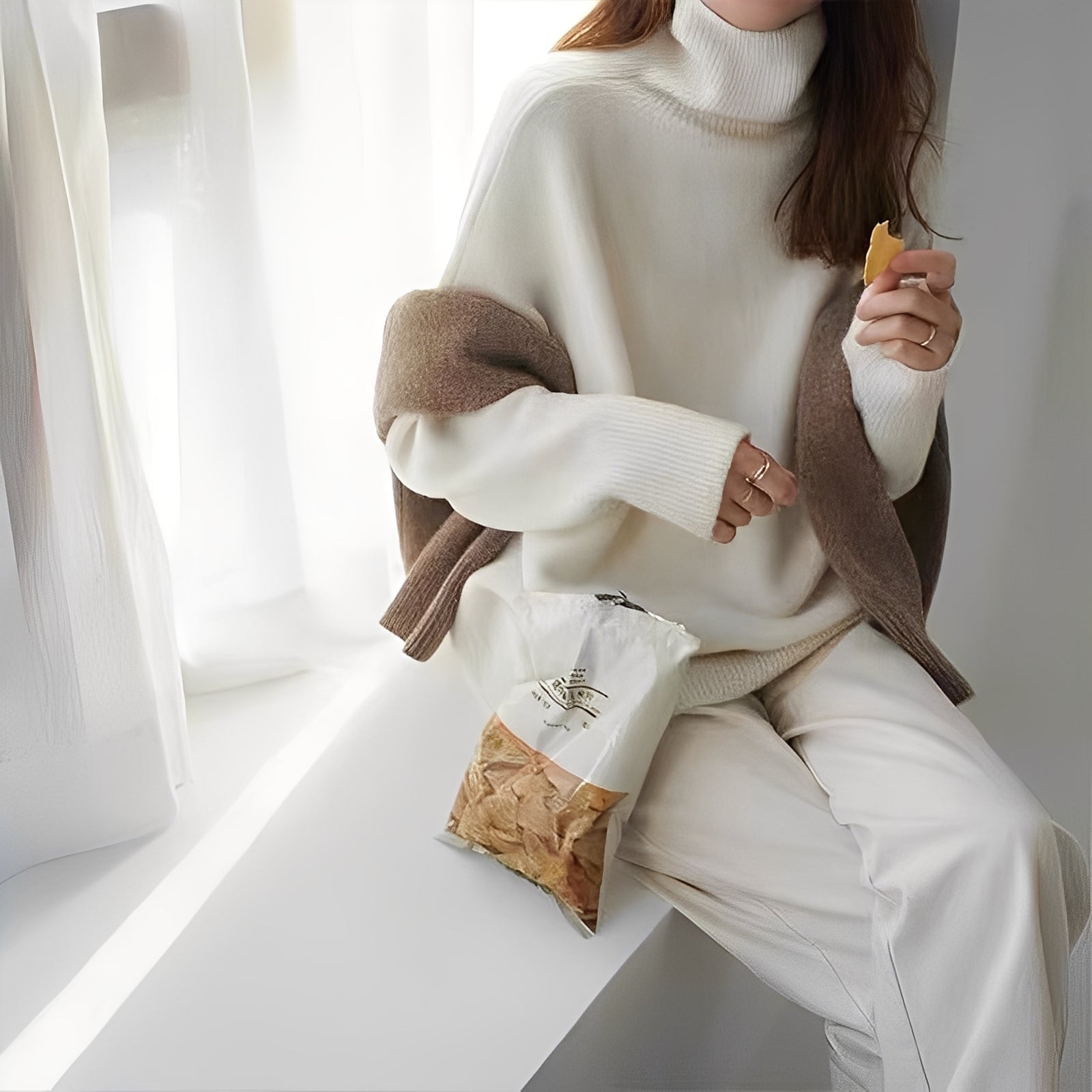 Clementine - Damenpullover mit bequemem Rollkragen
