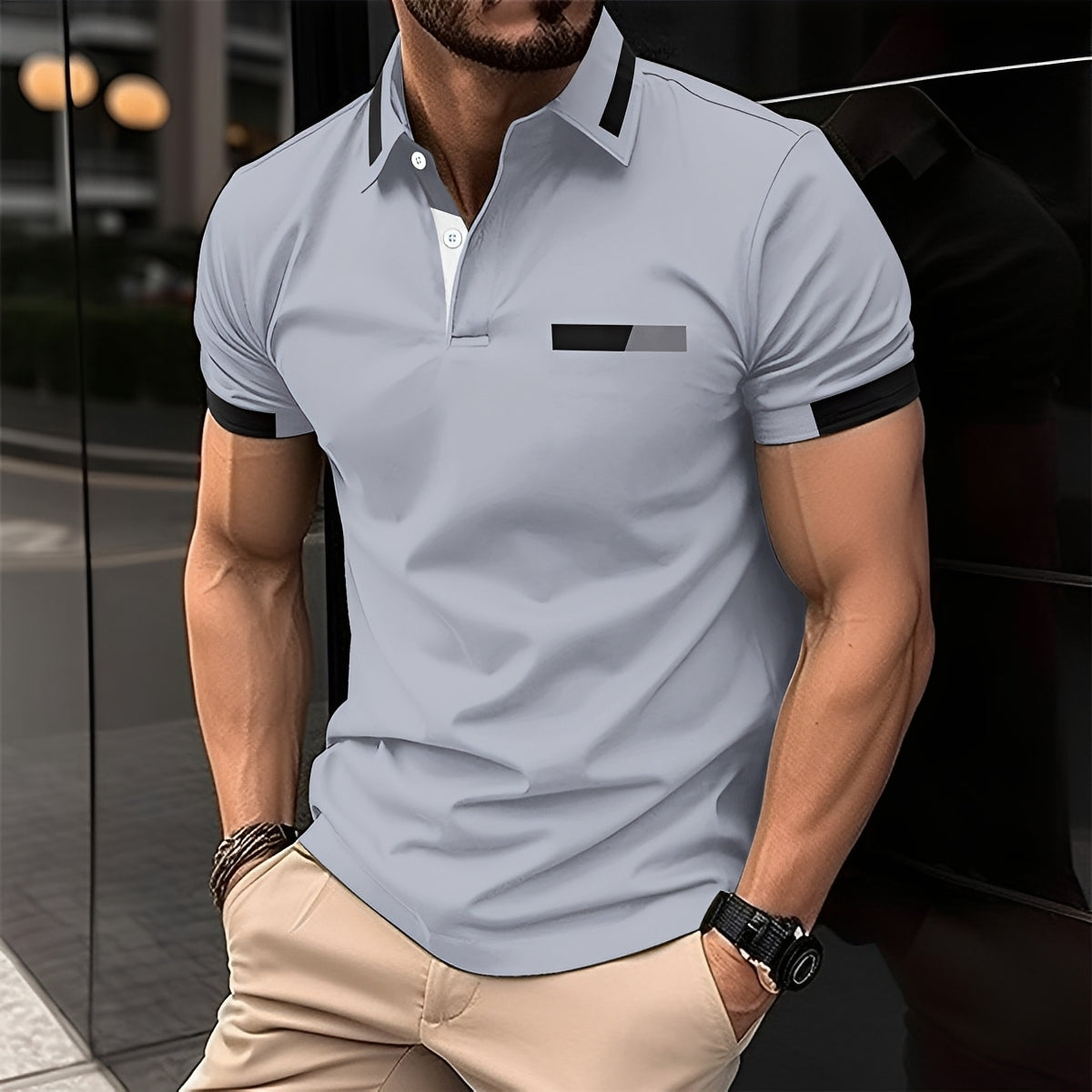 Julian - Elegantes, sportliches Polohemd mit Reverskragen für Herren