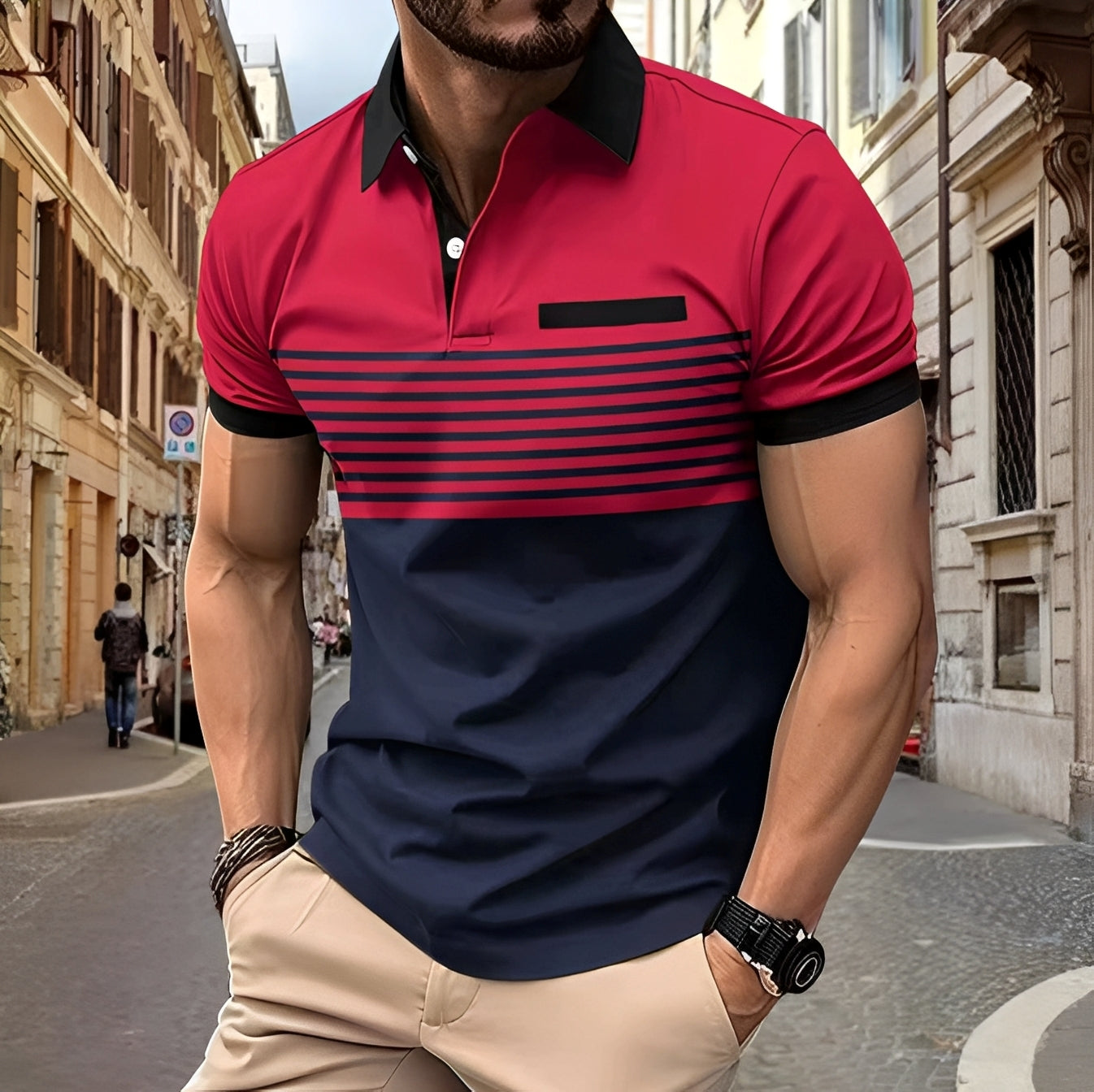 Thomas - Stilvolles, figurbetontes Poloshirt für Herren