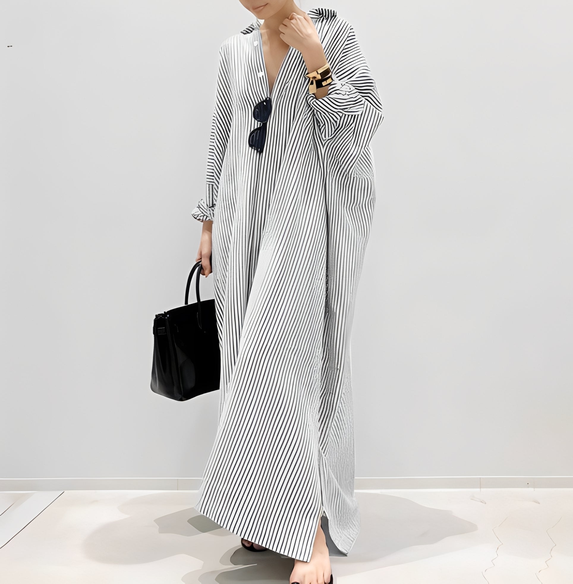 Jasmine - Stilvolles gestreiftes Hemdkleid für Damen