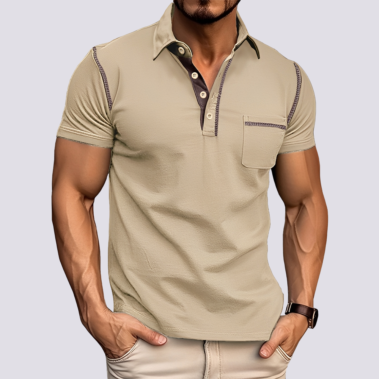 Stefan - Elegantes, luftdurchlässiges Herren-Poloshirt