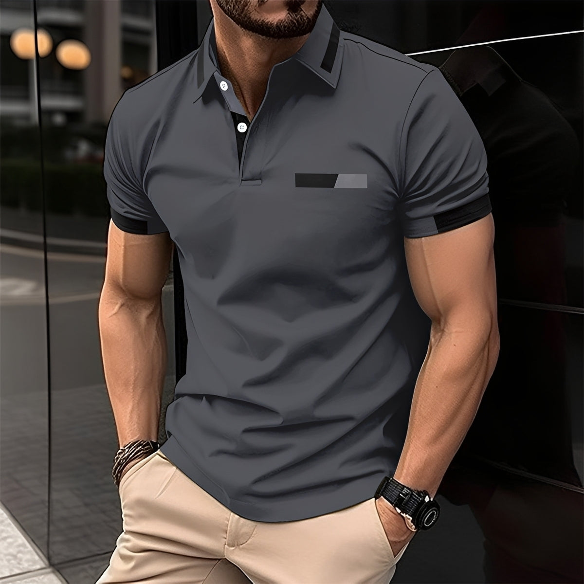 Julian - Elegantes, sportliches Polohemd mit Reverskragen für Herren