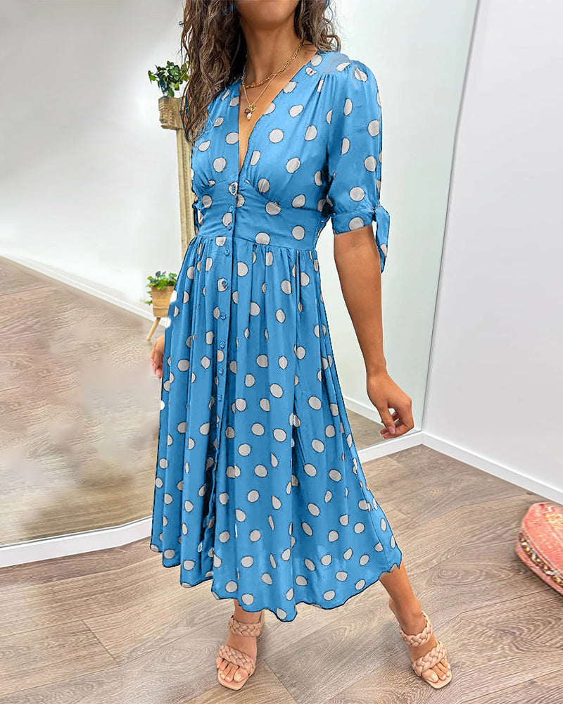 Penelope - Damen Midikleid mit Punkten