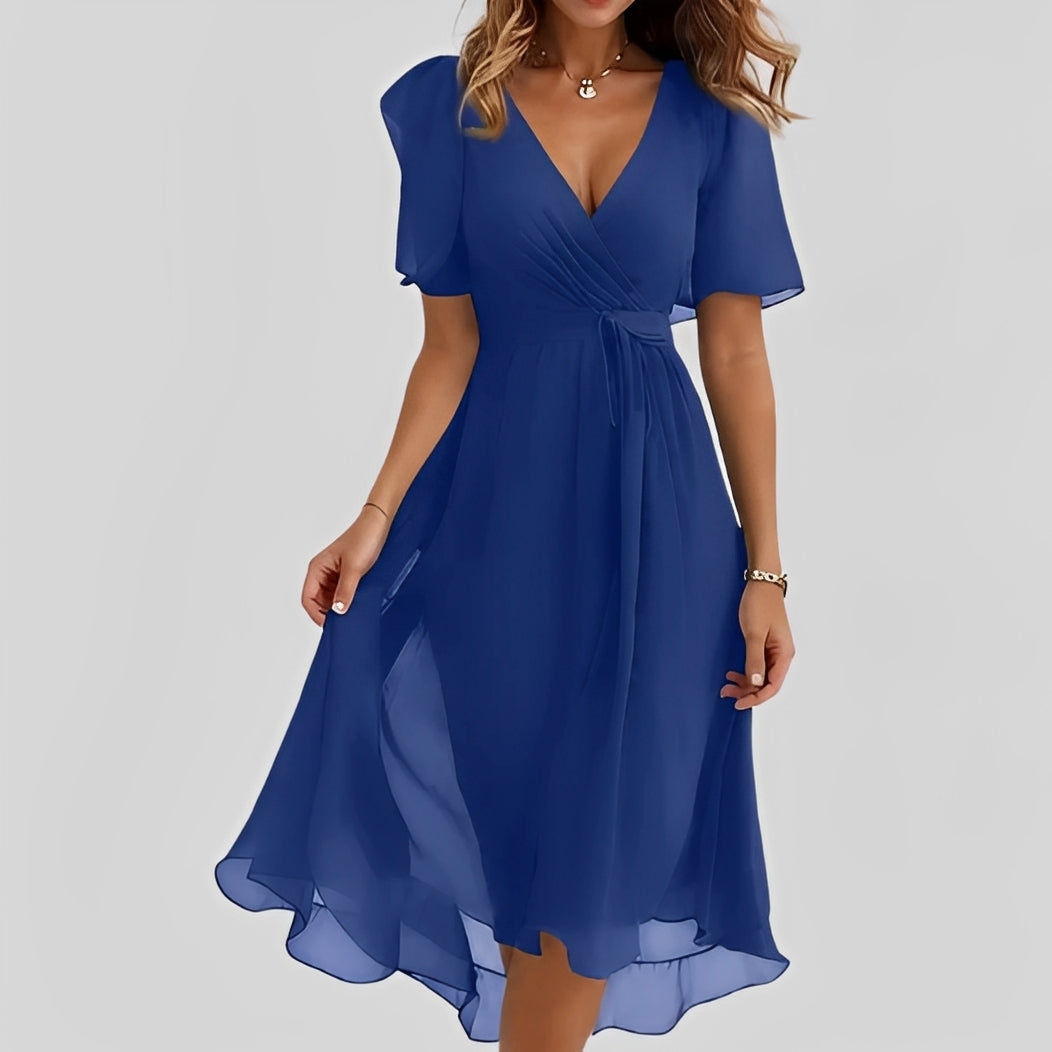 Emelia - Blumiges Chiffonkleid