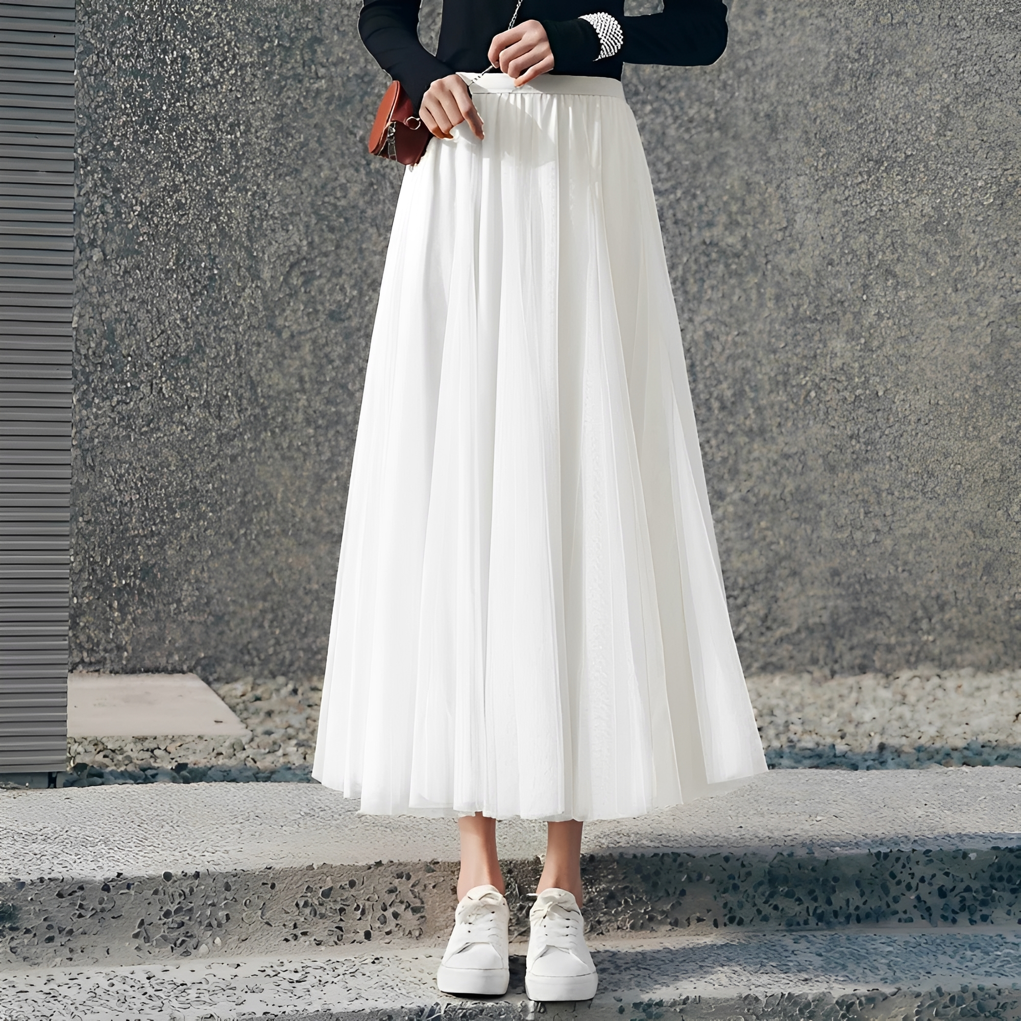 Maleah - Eleganter Midirock mit Plissee