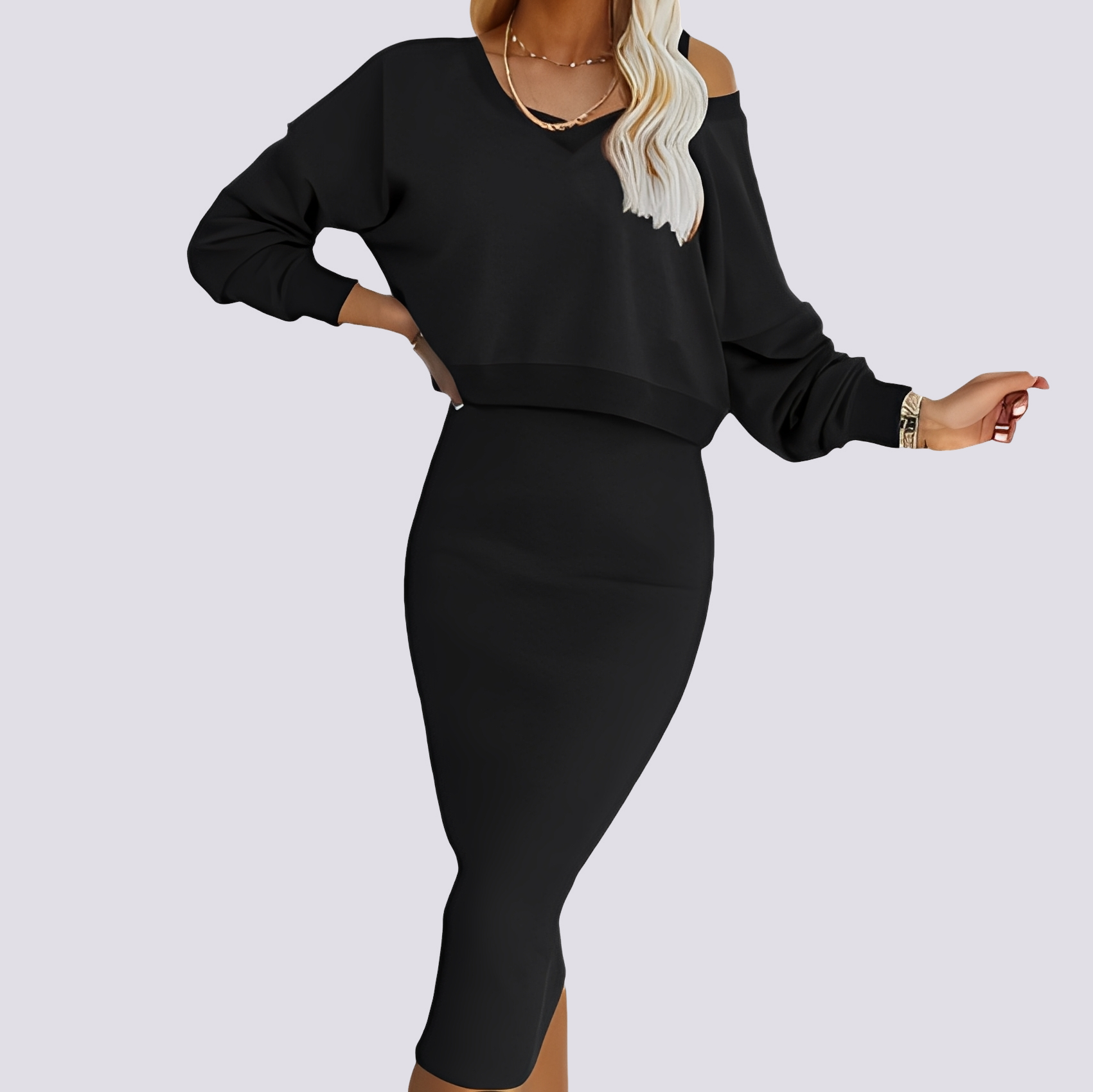 Elsie - Schickes Zweiteiliges Kleid-Set