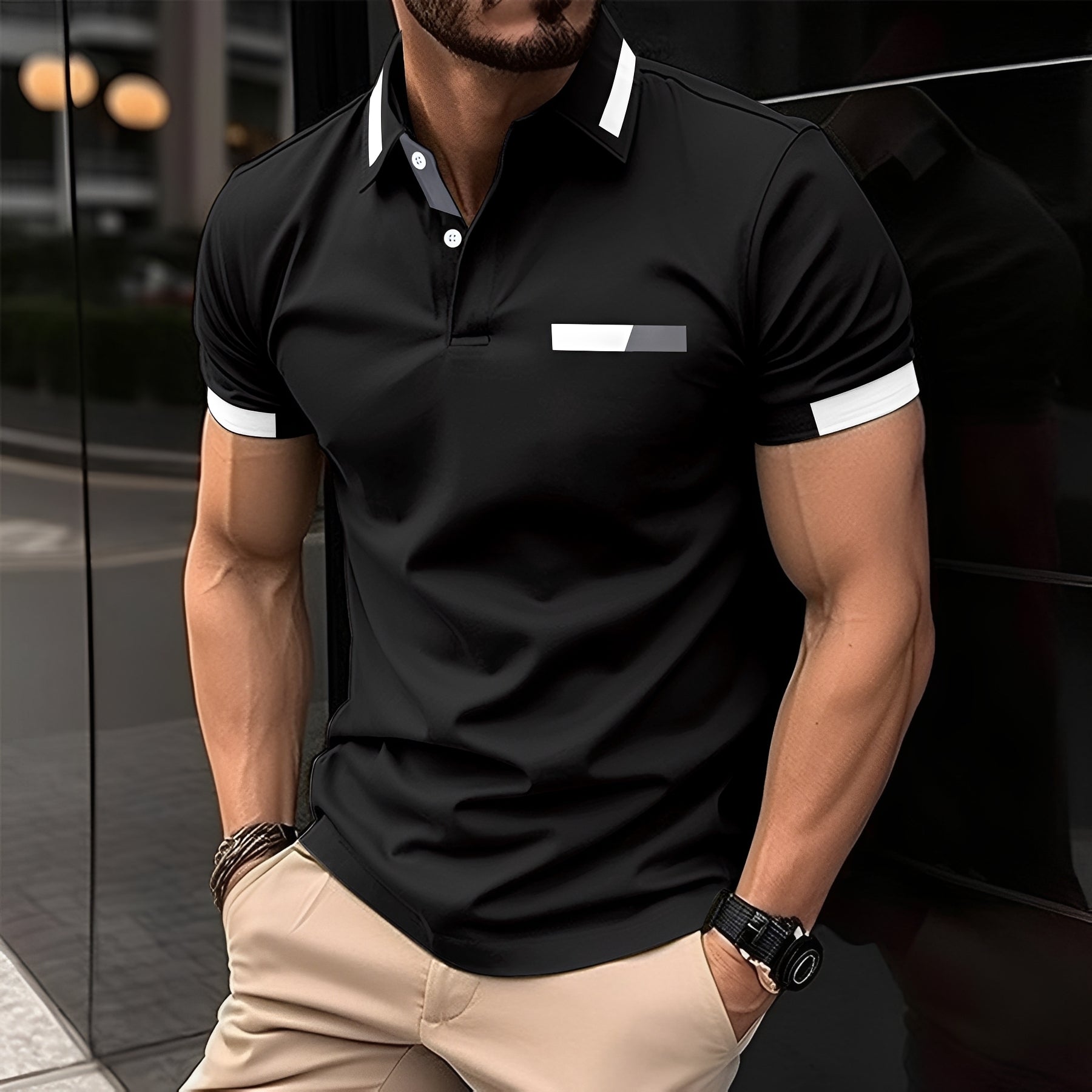 Julian - Elegantes, sportliches Polohemd mit Reverskragen für Herren