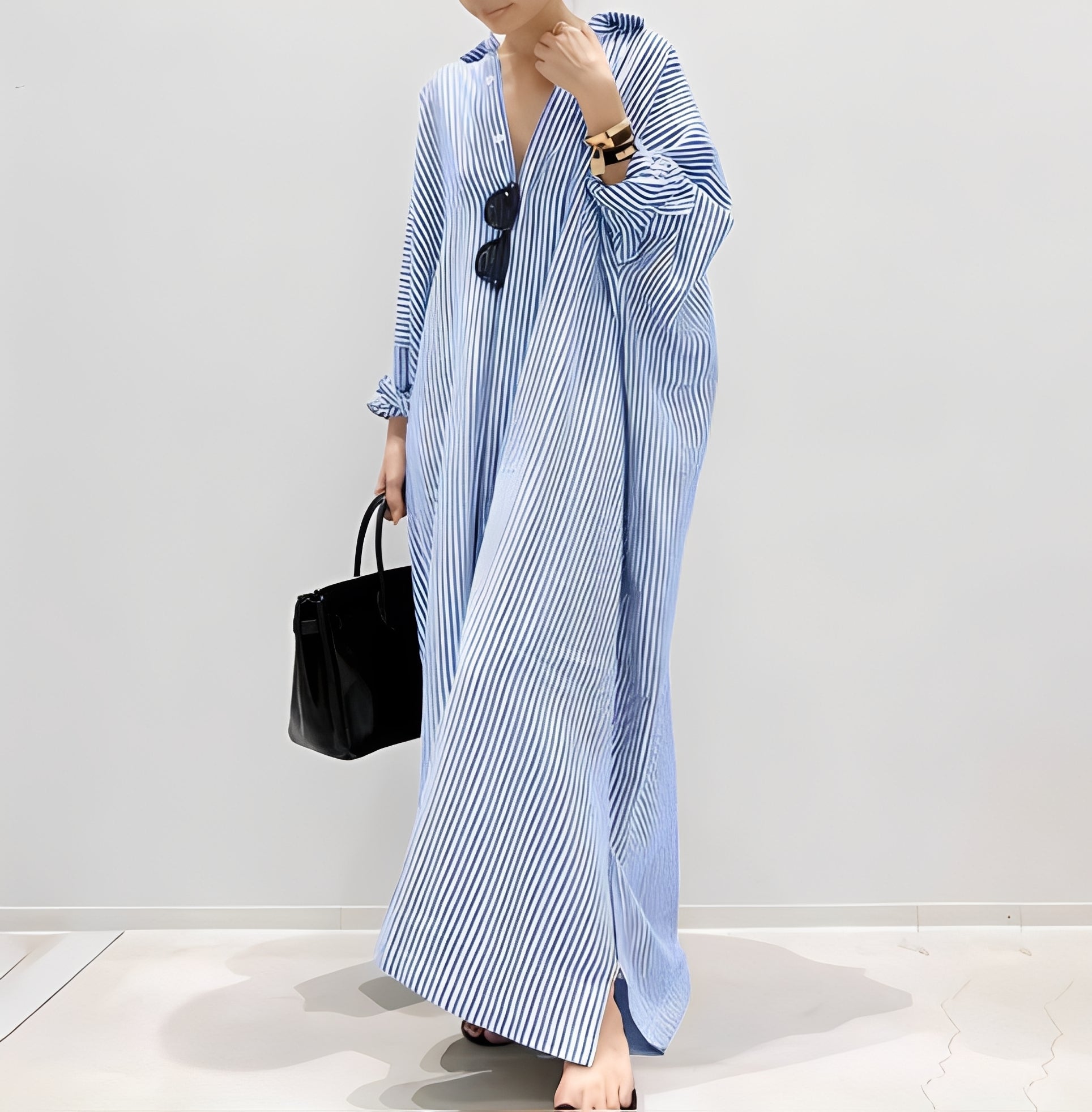 Jasmine - Stilvolles gestreiftes Hemdkleid für Damen
