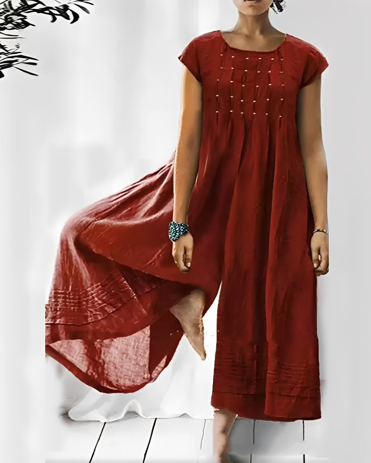 Claudia - Stilvoller Jumpsuit mit kurzen Ärmeln für Damen