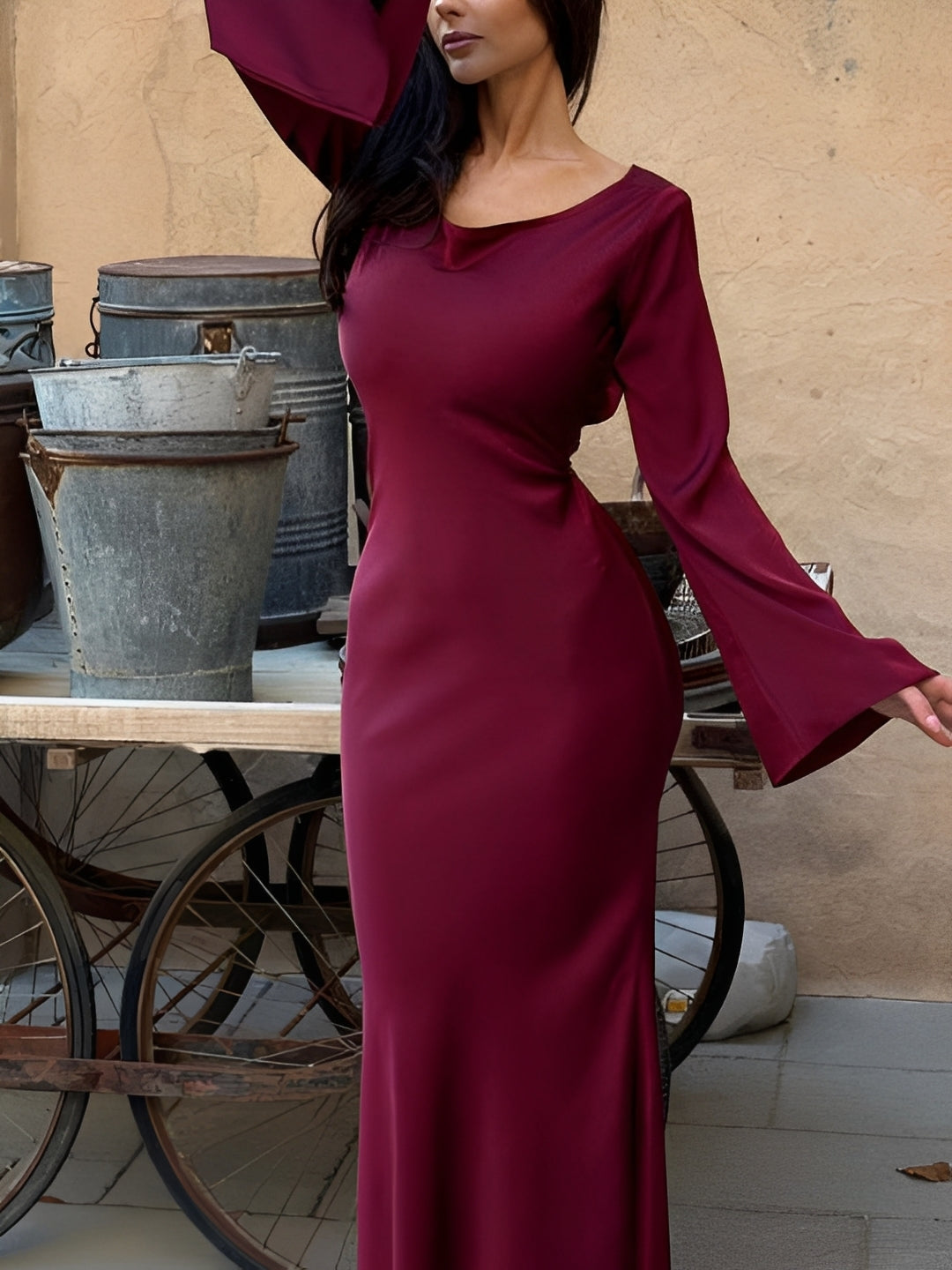 Josie - Bequemes Langarmkleid