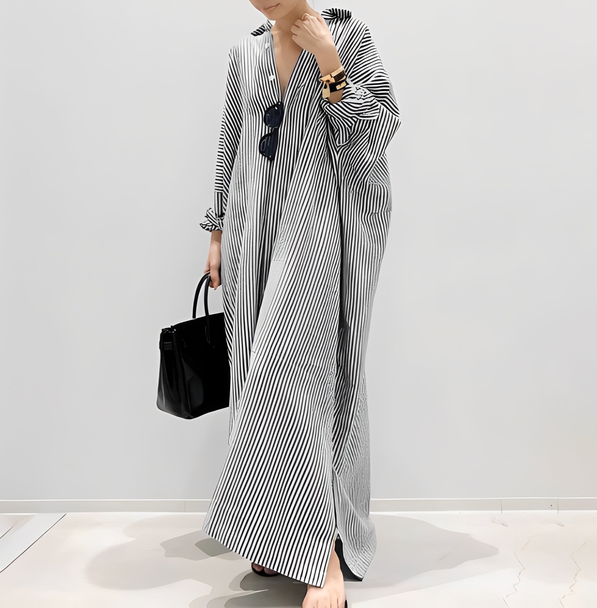 Jasmine - Stilvolles gestreiftes Hemdkleid für Damen