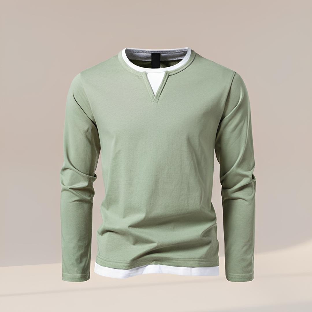 Daryl - Elegantes Langarmshirt mit V-Ausschnitt