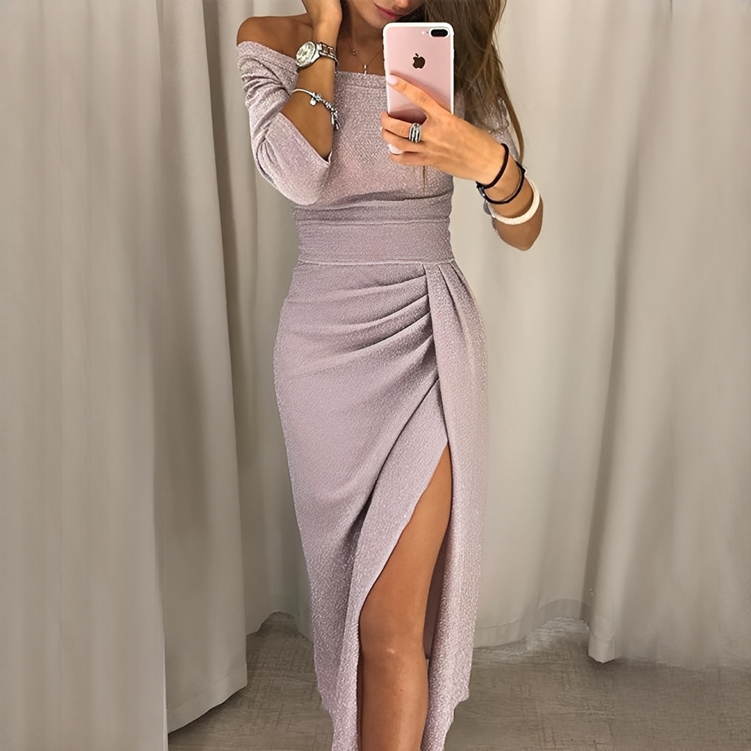 Cristy - Elegantes schulterfreies Damenkleid