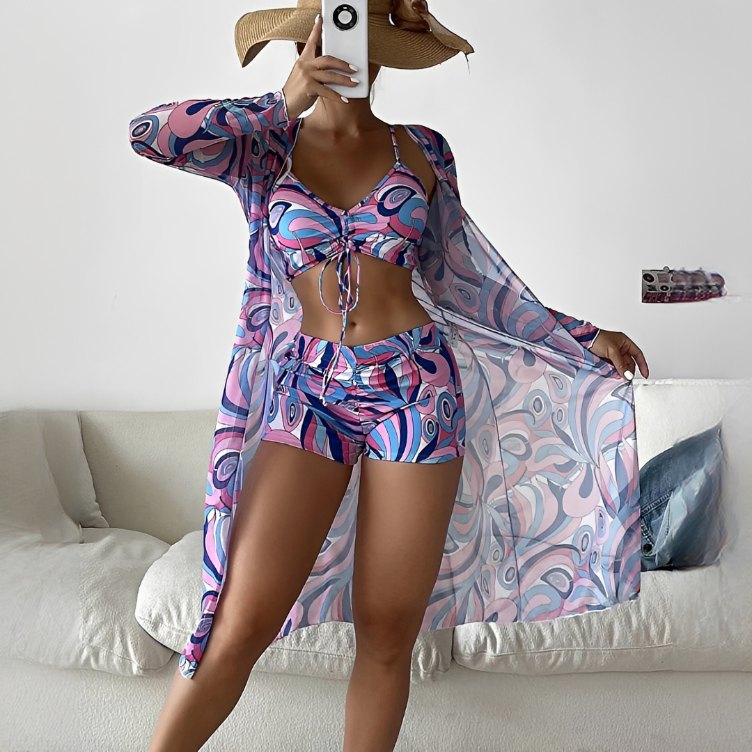 Elza - Modisches dreiteiliges Bikini-Set