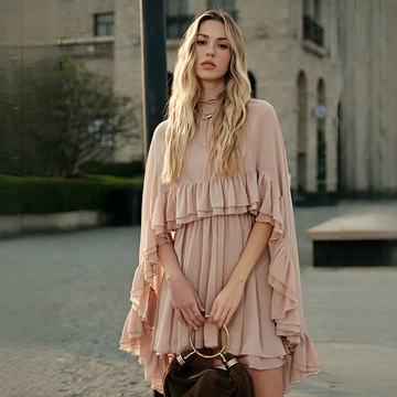 Zhuchin - Stilvolles Rüschenkleid