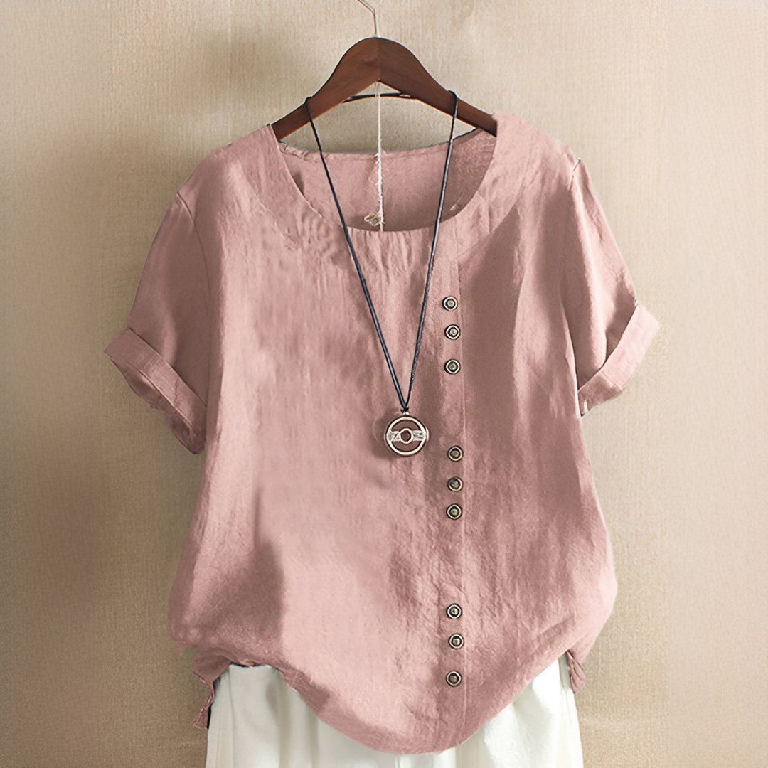 Noelle - Schicke, locker sitzende Bluse mit Knöpfen