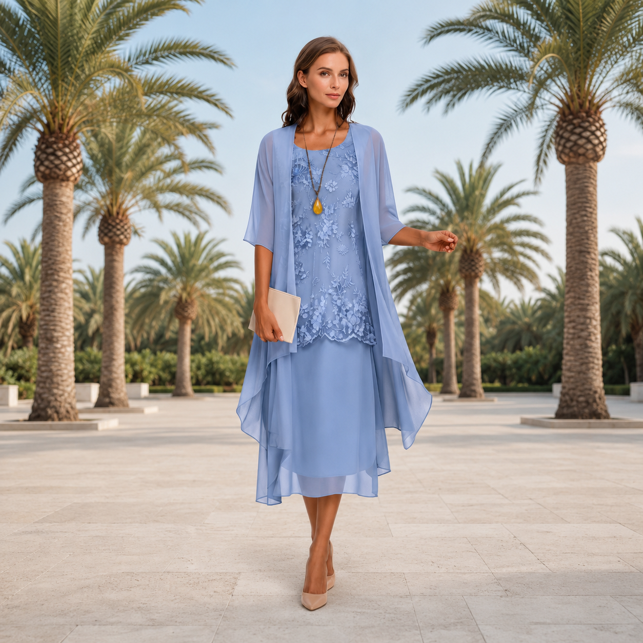 Krystal - Schickes Midikleid im Zweitteil-Look