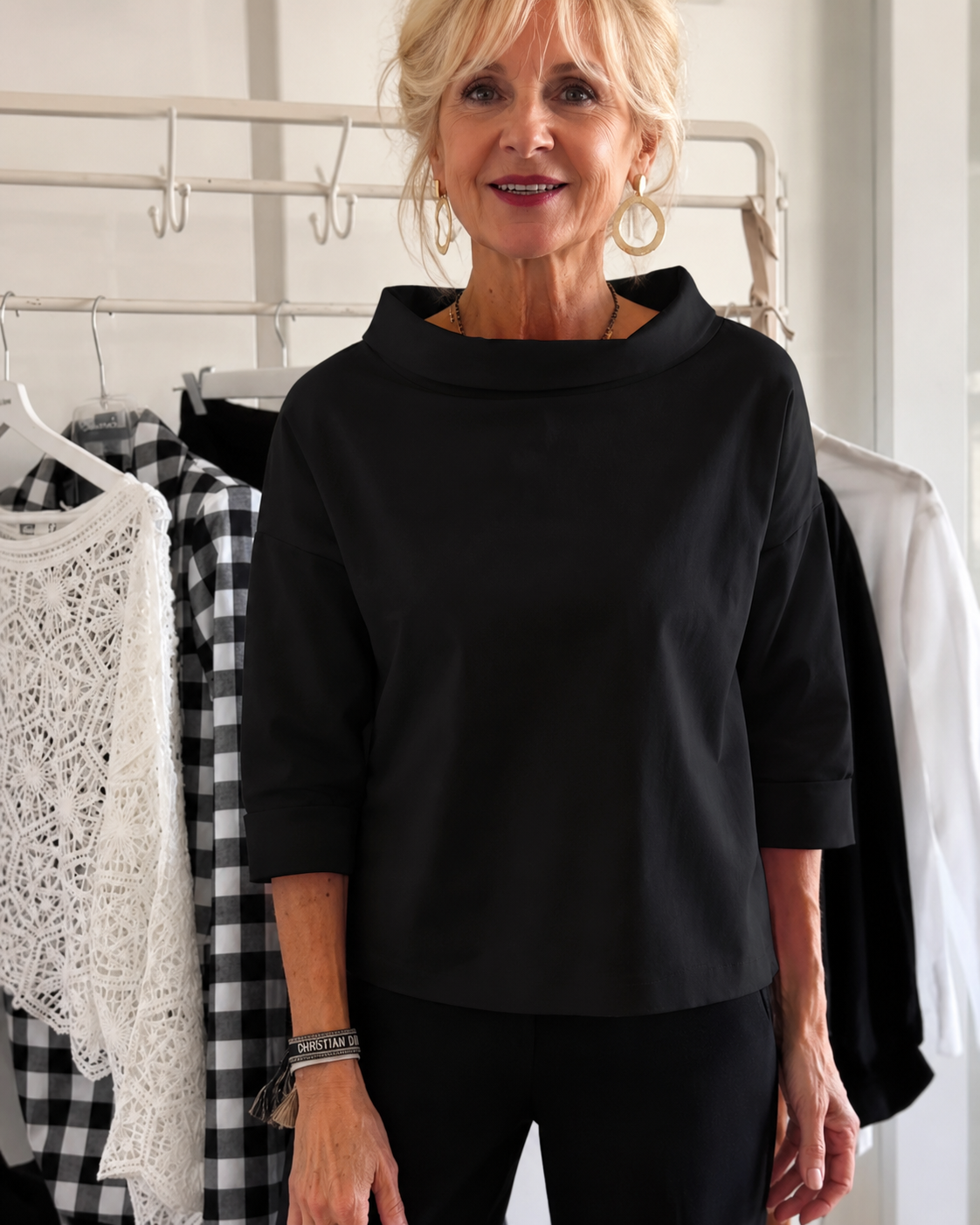 Elone - Schicke, lockere Bluse mit Kragen