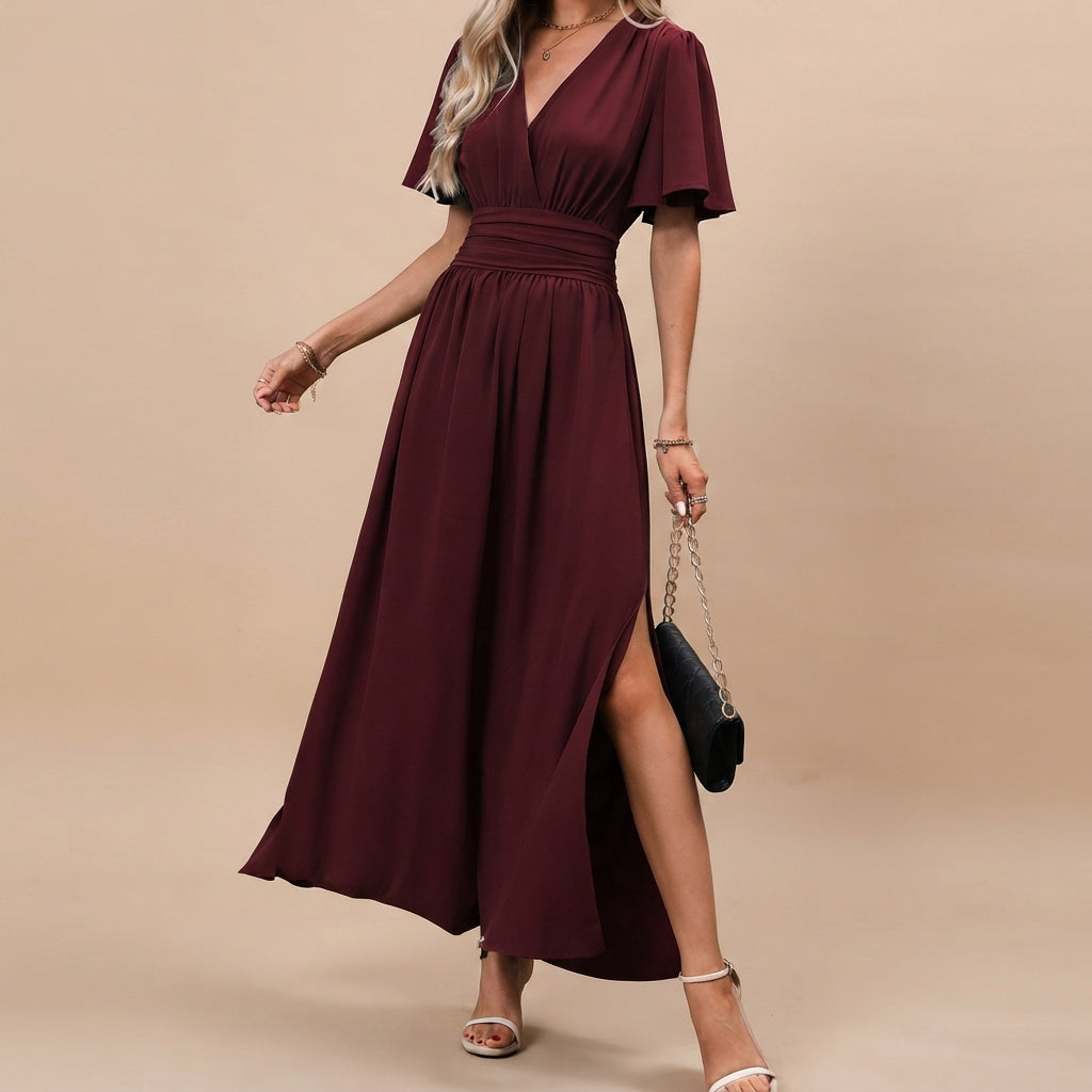 Leyli - Ansprechendes Midi-Kleid mit Schlitz