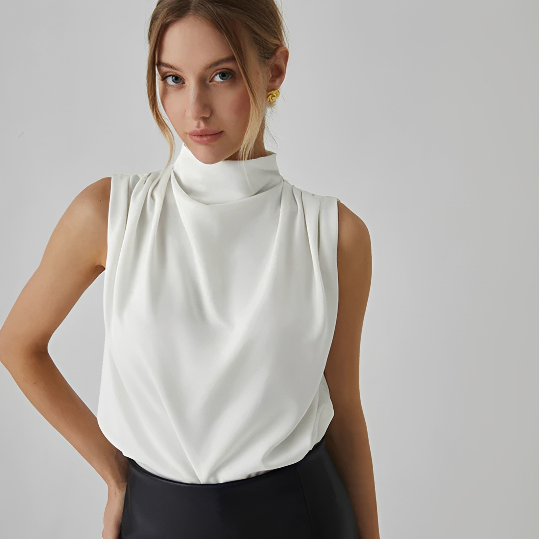 Ailani - Ärmelose, knitterfreie Bluse