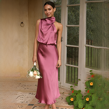 Juliana - Elegantes Neckholder-Kleid mit schulterfreiem Design
