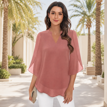 Arsine - Moderne, locker geschnittene Bluse mit V-Ausschnitt