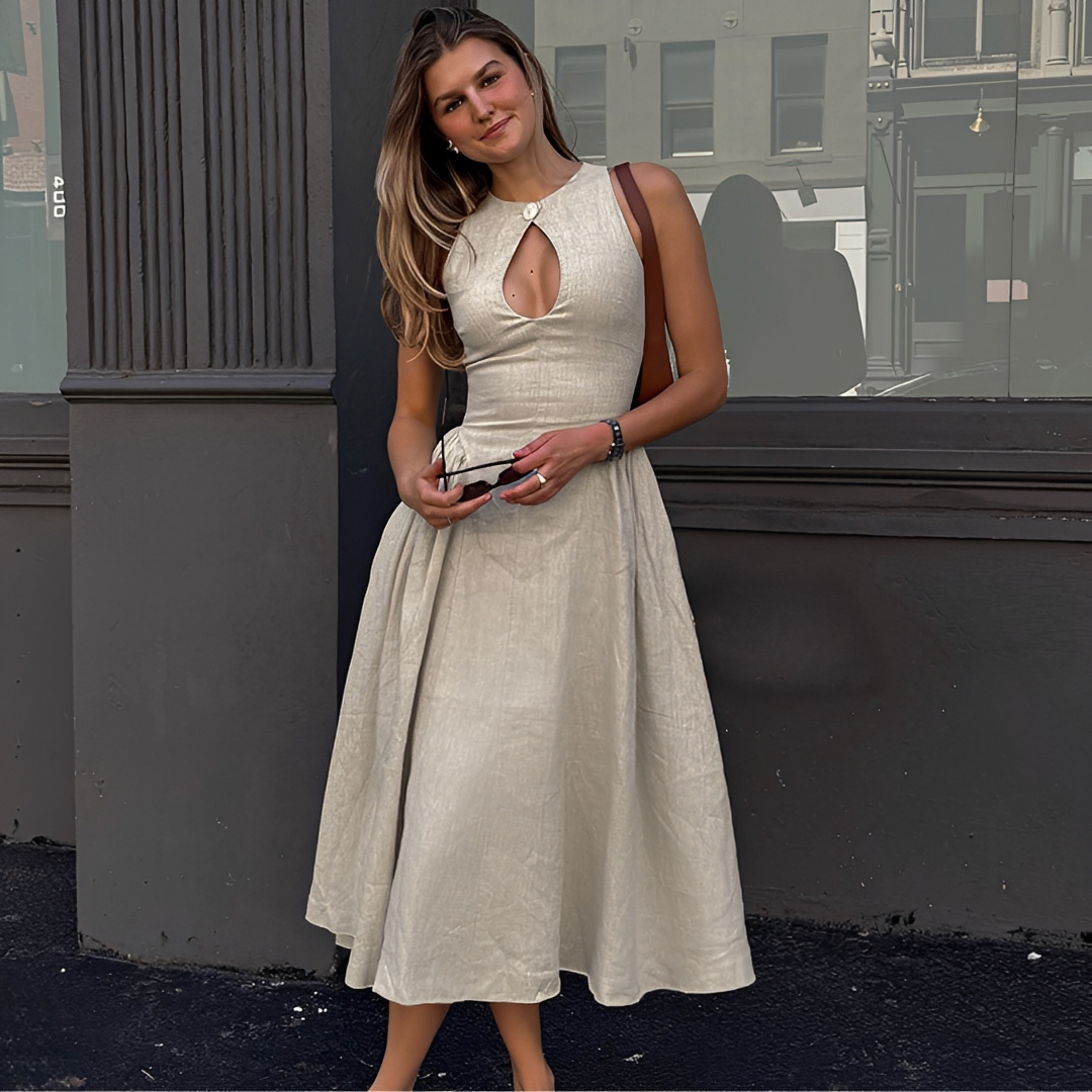Chelou - Faltiges Maxikleid