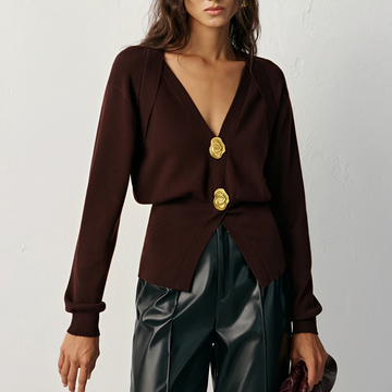 Kisha - Modische Jacke mit V-Ausschnitt