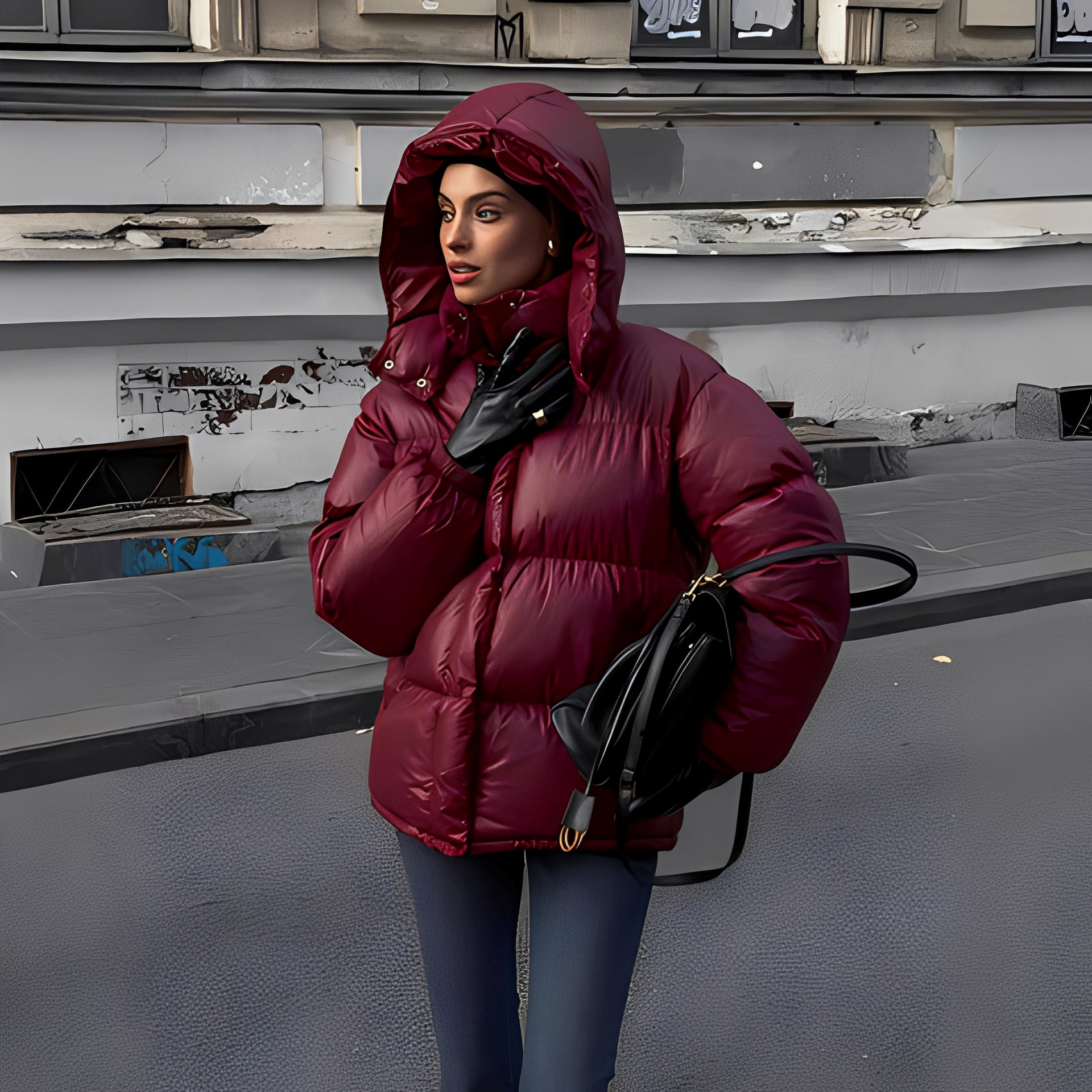 Rozanne - Jacke mit abnehmbarer Kapuze