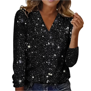Casandra - Glänzendes, modernes Damen-Top