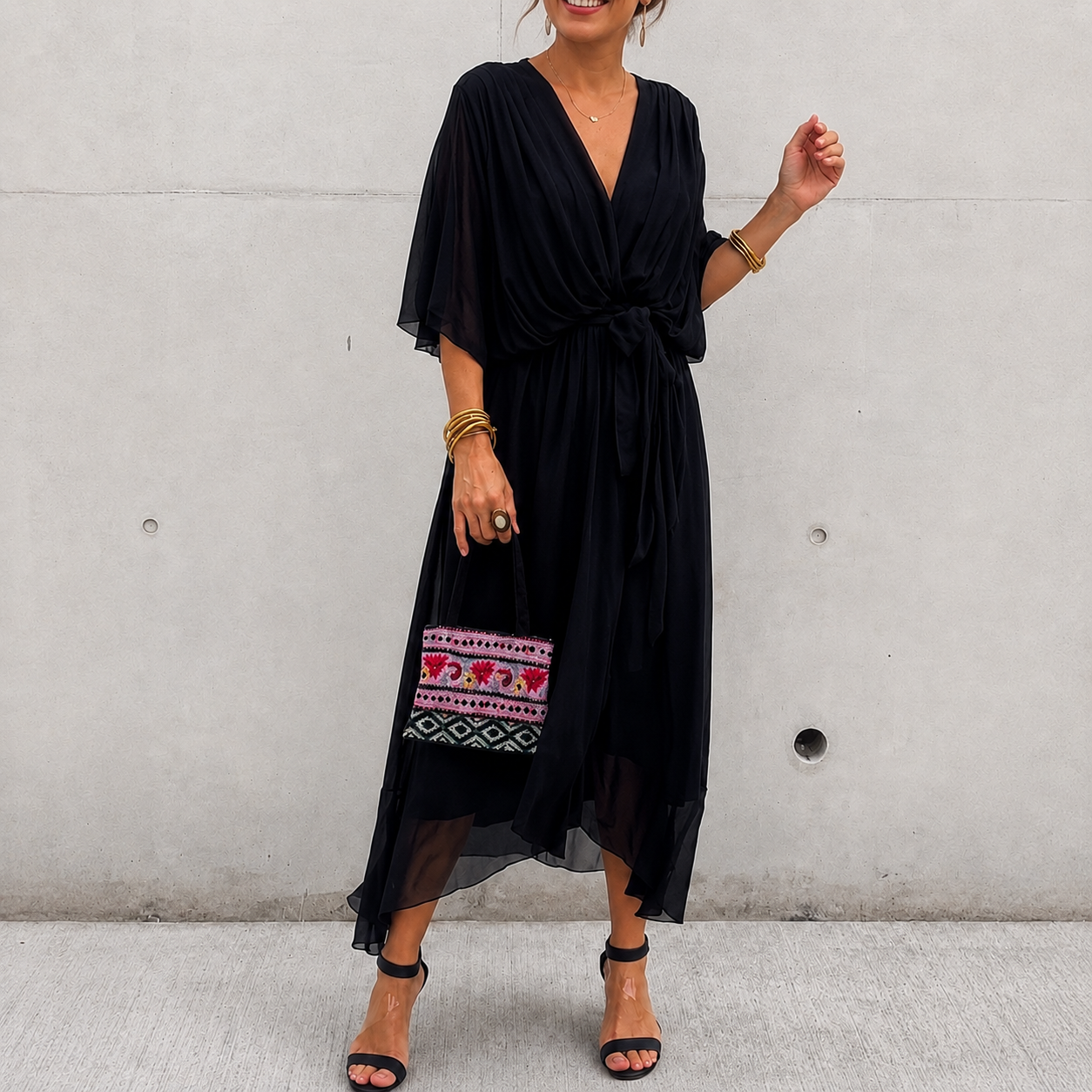 Jescah - Elegantes Kleid mit weiten Ärmeln