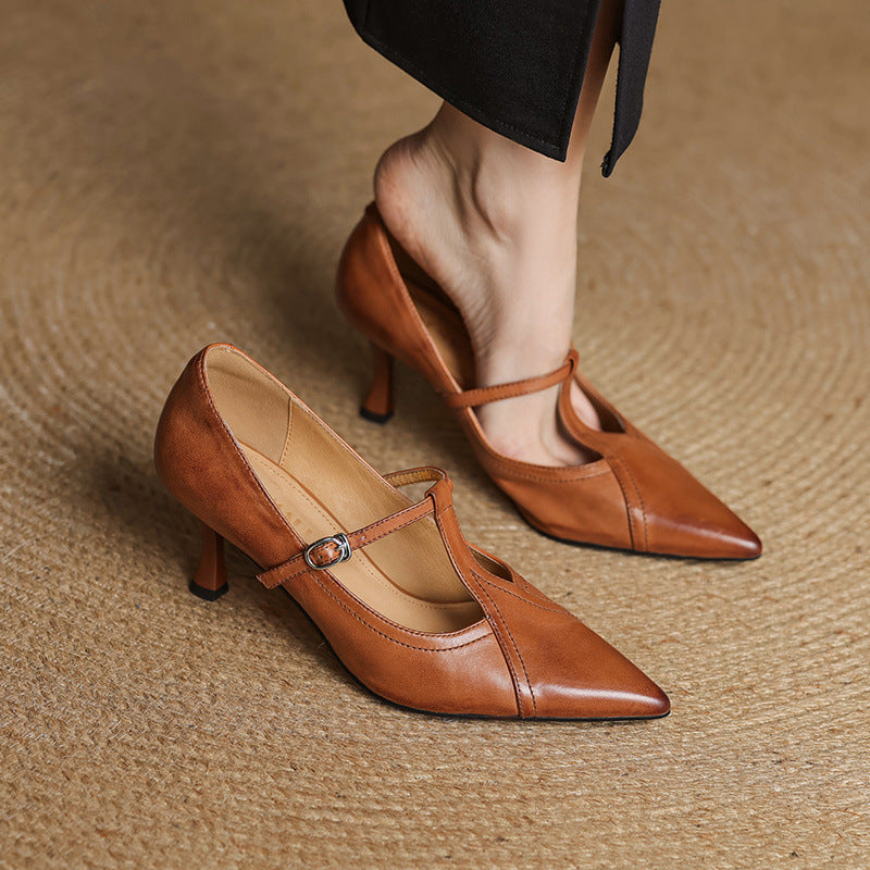 Ellis - Elegante Stiletto-Absätze mit T-Riemen