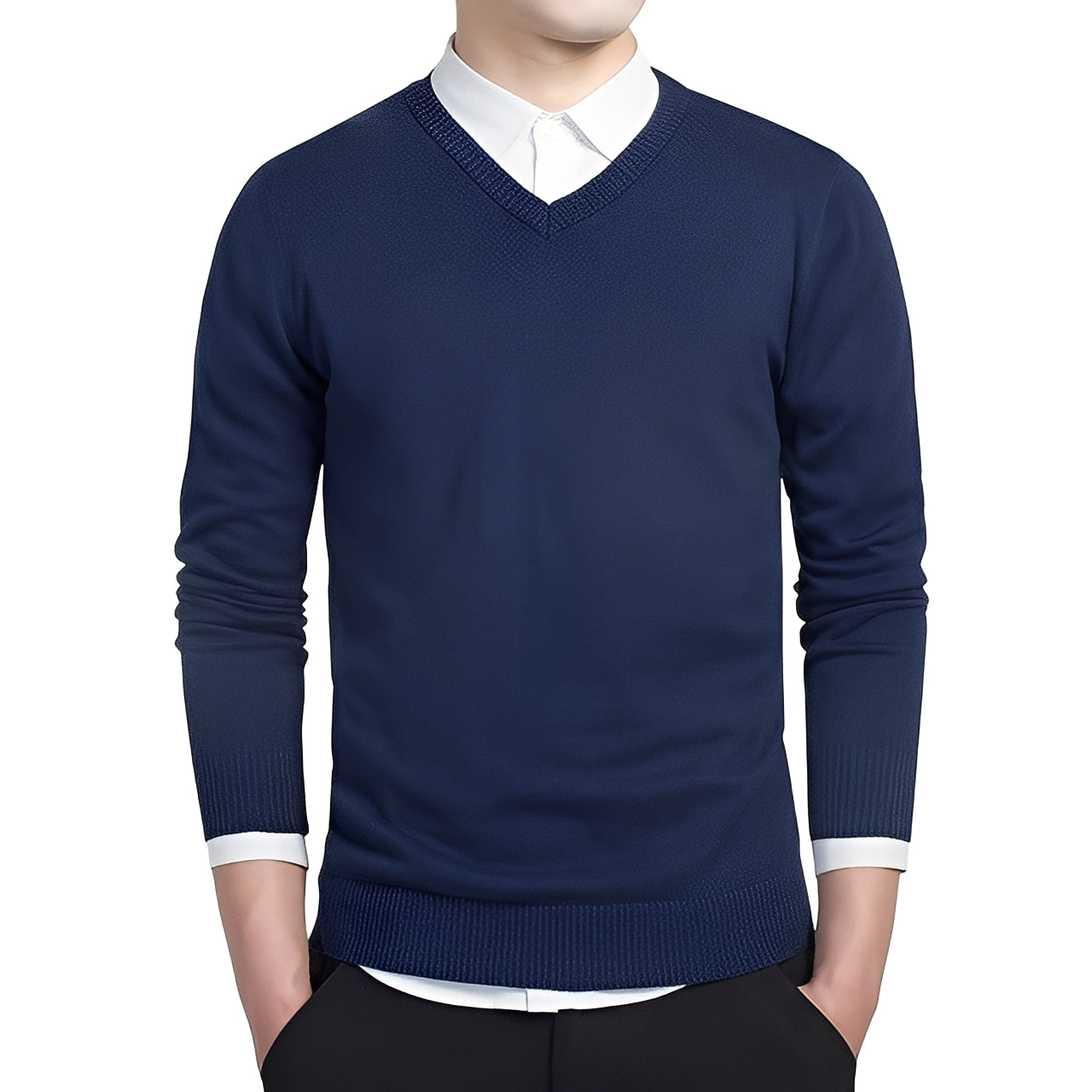 Tom - Legerer Herrenpullover mit V-Ausschnitt